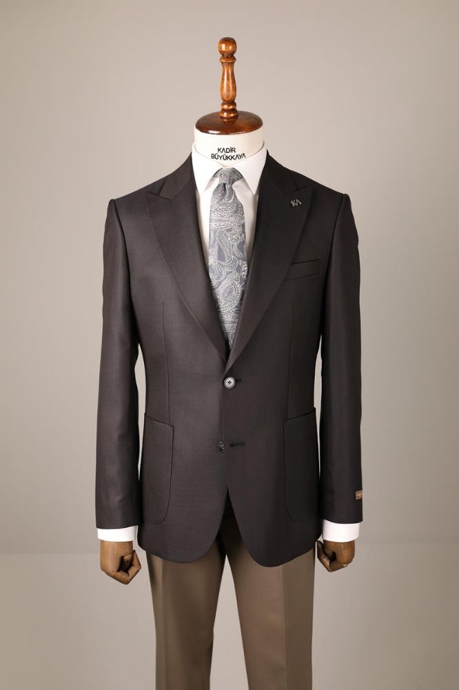 Slim Fit Ceket - Acı Kahve