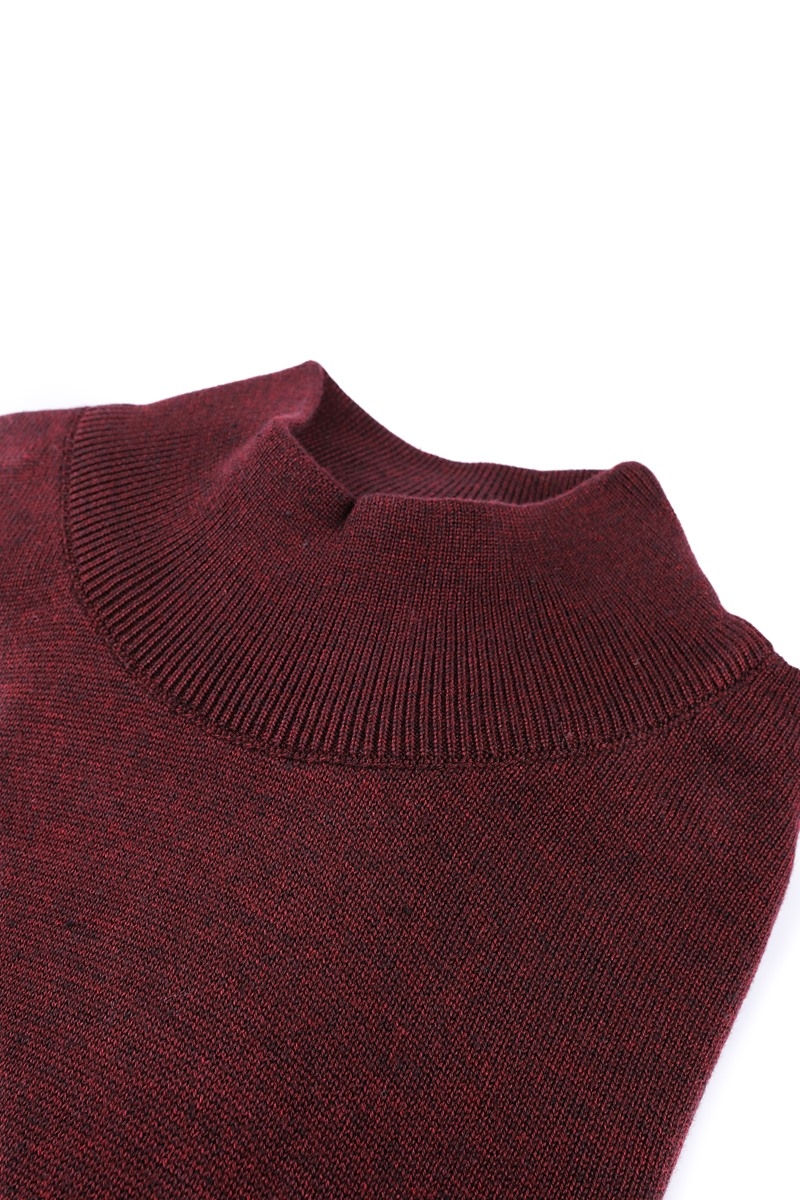 Yarım Balıkçı Triko - Bordo