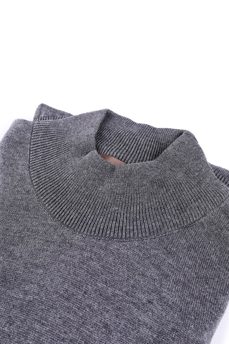 Yarım Balıkçı Triko - Antrasit