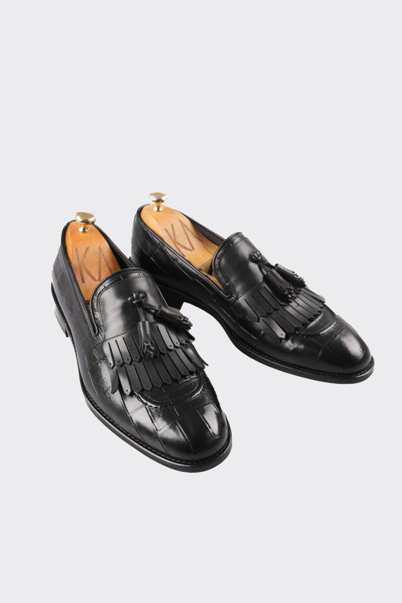 Loafer Ayakkabı - Siyah B.croko Santo