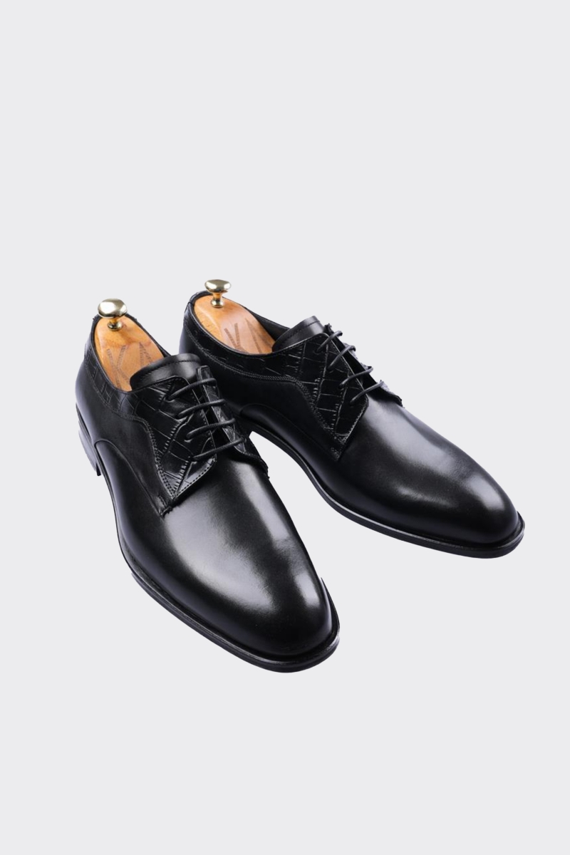 Klasik Ayakkabı - Siyah Santa Croko
