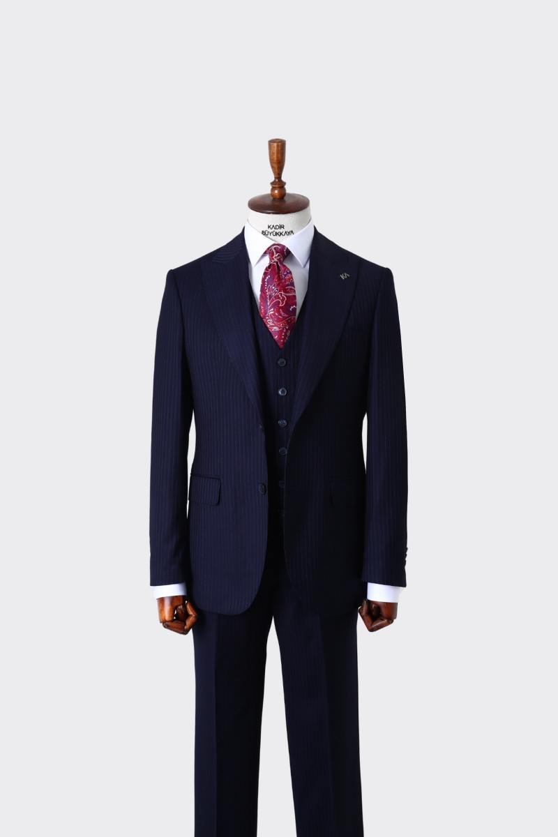 Yelekli Takım Elbise - Lacivert