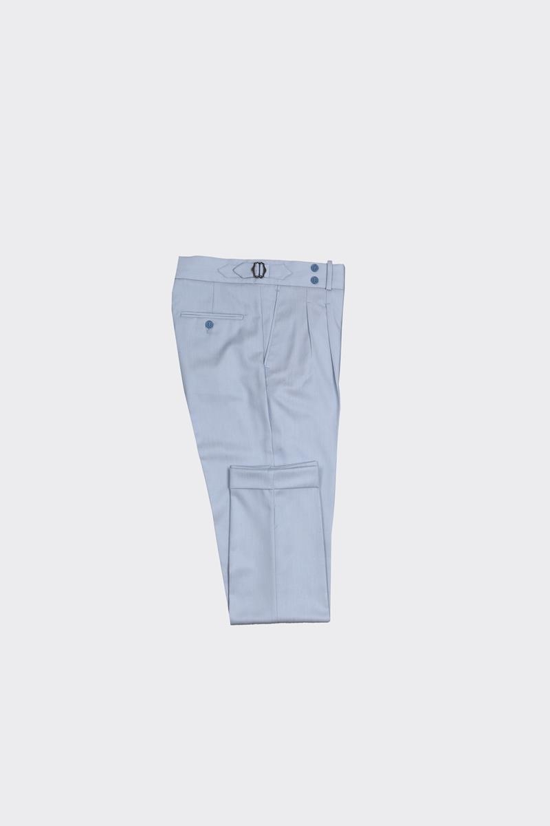Çift Pile Pantolon - Mavi