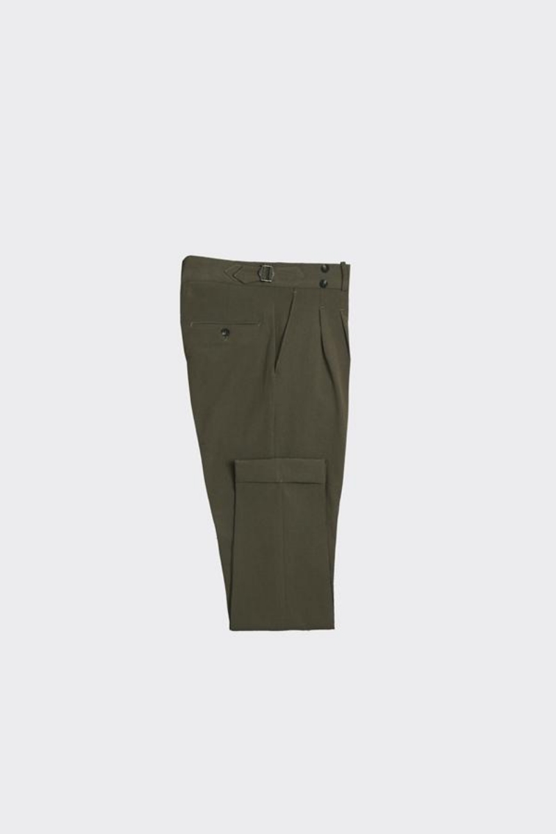 Çift Pile Pantolon - Haki
