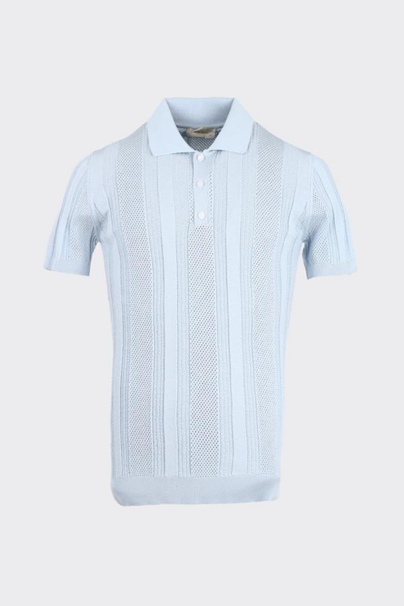 Düğm.polo Yaka K.kol T-shirt - Mavi