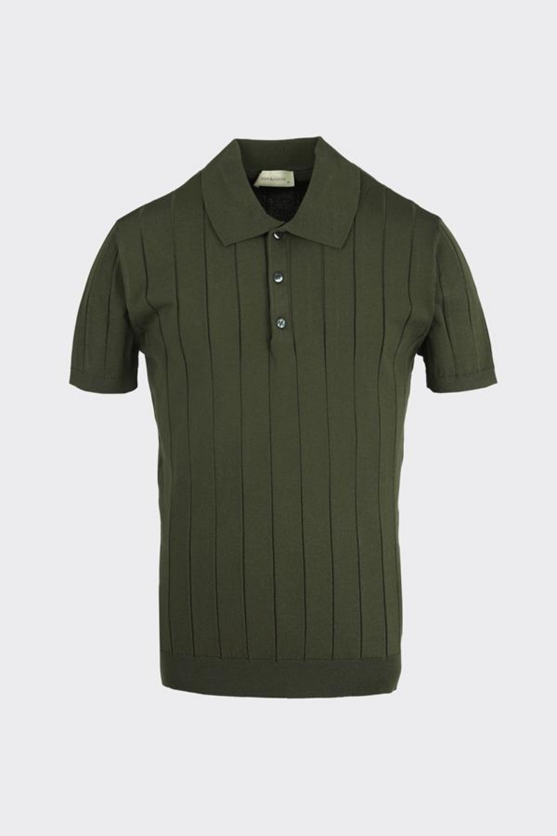 Düğm.polo Yaka K.kol T-shirt - Haki