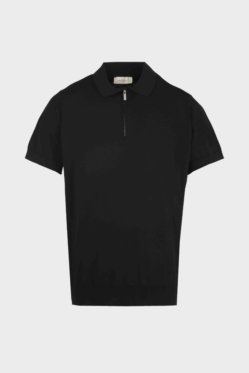 Ferm.polo Yaka K.kol T-shirt - Siyah