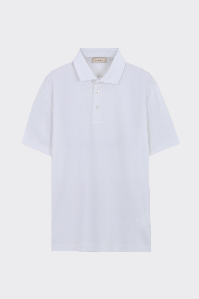 Polo.yaka K.kol T-shirt - Beyaz