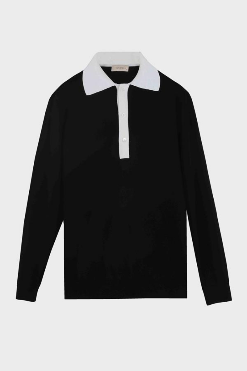 Matcha Polo Yaka Triko - Siyah