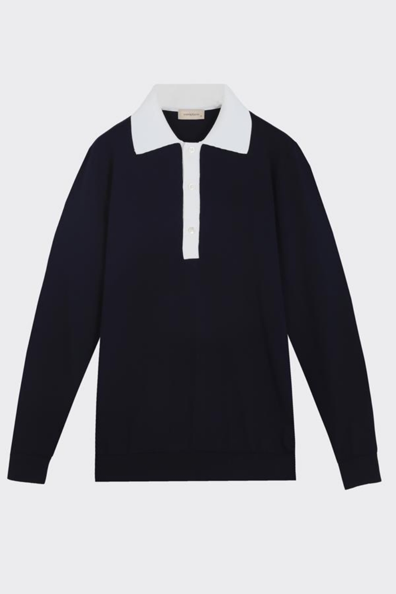 Matcha Polo Yaka Triko - Lacivert