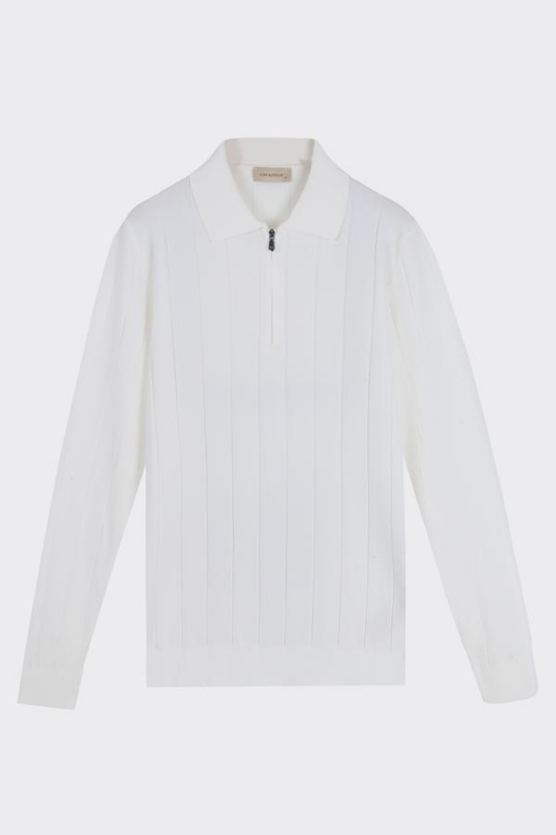 Lungo Polo Yaka Triko - Ekru