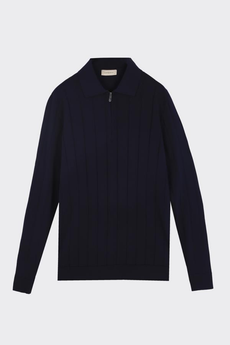 Lungo Polo Yaka Triko - Lacivert