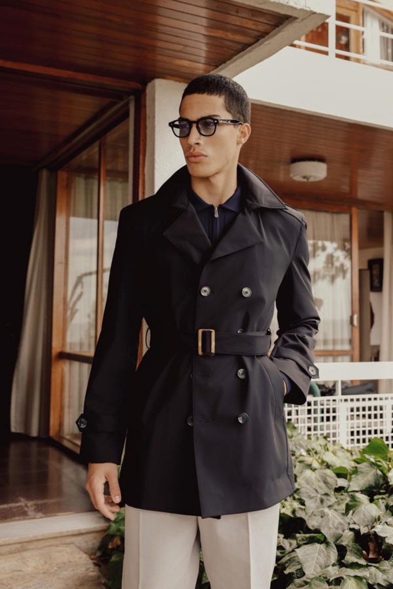 Trenç Coat - Lacivert