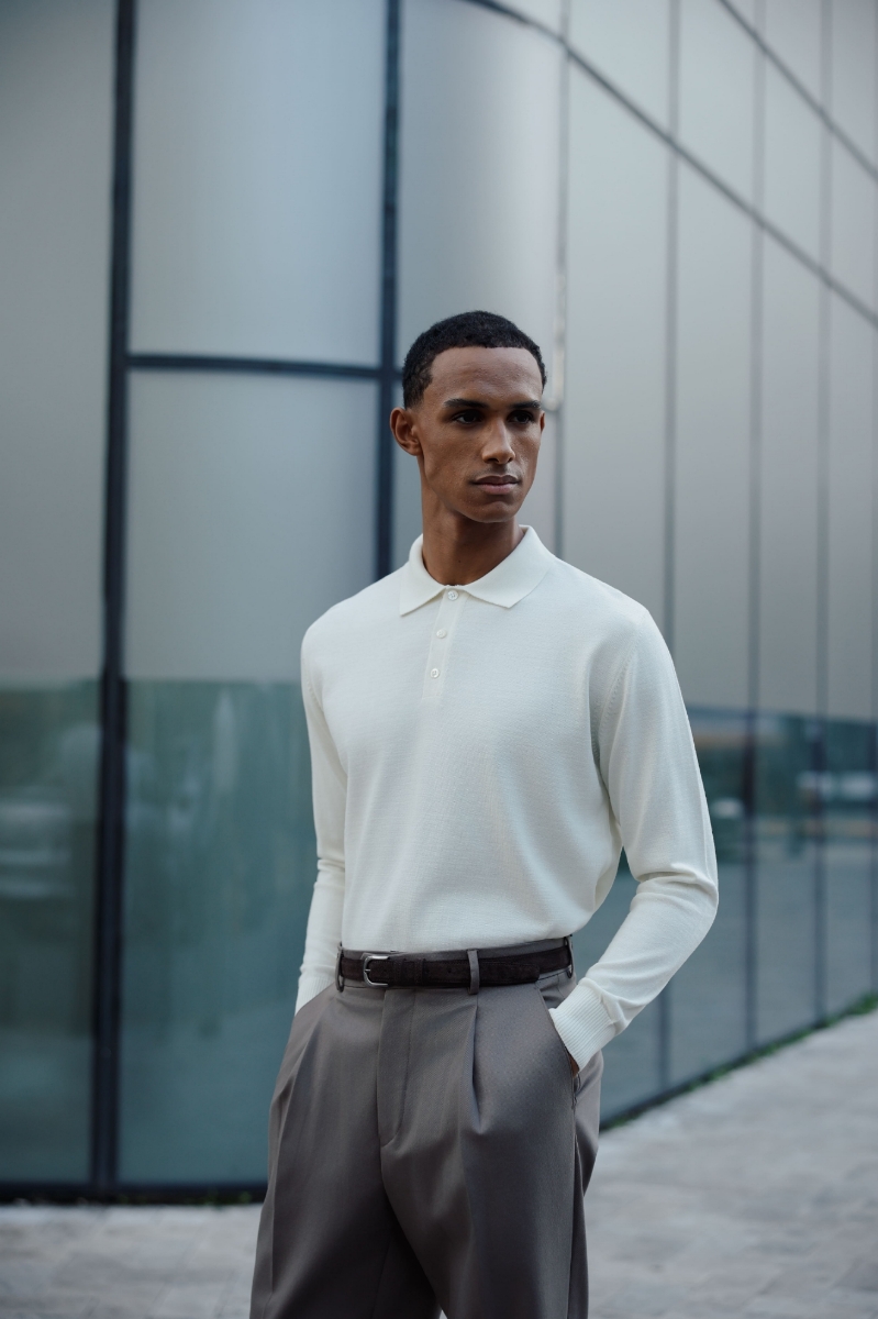 Pearl Polo Yaka Triko - Ekru