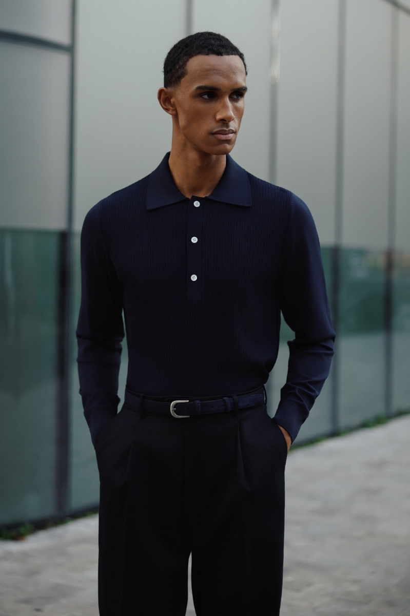 Doppıo Polo Yaka Triko - Lacivert