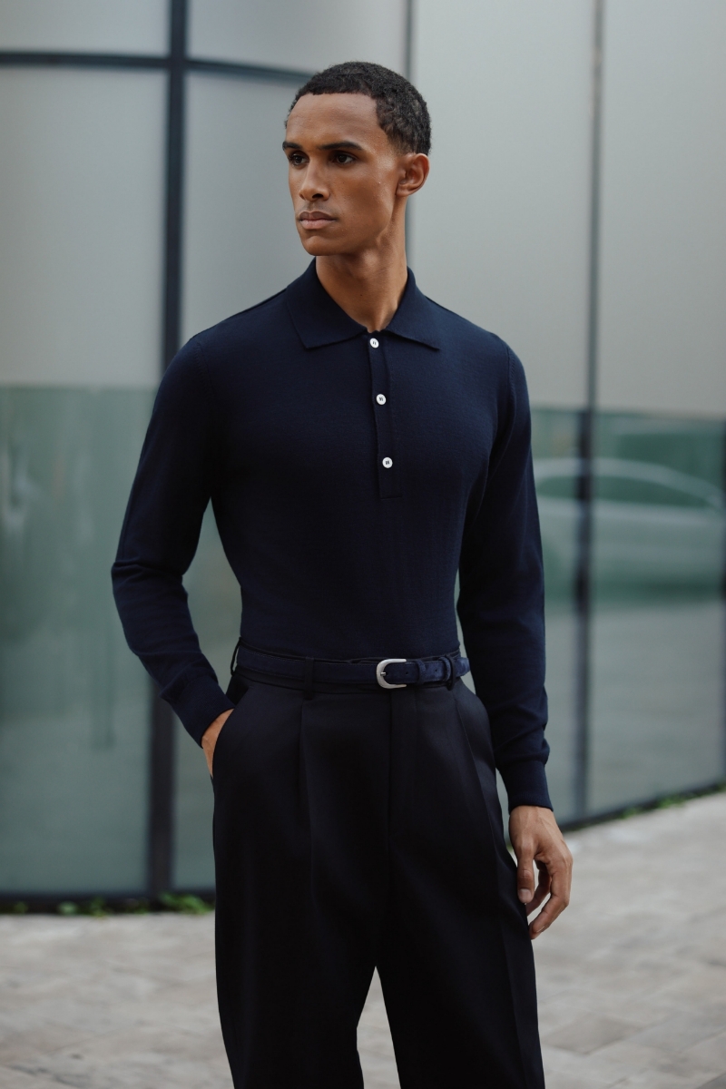 Pearl Polo Yaka Triko - Lacivert